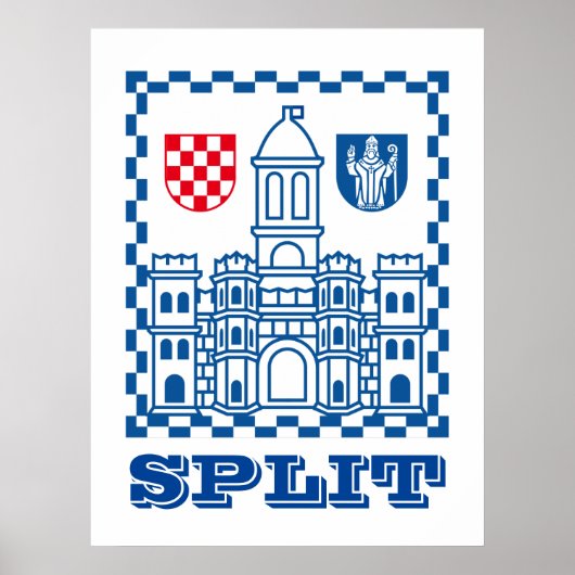 Wapenstaart van Split, Kroatië Poster (Voorkant)