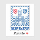 Wapenstaart van Split, Kroatië Sticker (Vel)