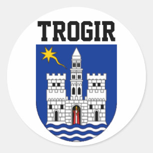 Wapenstaart van Trogir, Kroatië Ronde Sticker