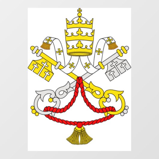 Wapenstaart van Vaticaanstad Raamsticker (Vel)