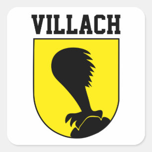 Wapenstaart van Villach - OOSTENRIJK Vierkante Sticker