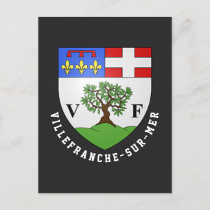 Wapenstaart van Villefranche-sur-Mer, Frankrijk Briefkaart