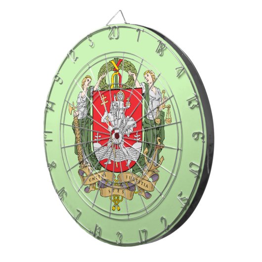 Wapenstaart van Vilnius, Litouwen Dart Board Dartbord (Voorkant Rechts)