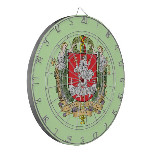 Wapenstaart van Vilnius, Litouwen Dart Board Dartbord (Voorkant Links)