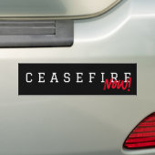 Wapenstilstand nu bumpersticker (Op auto)