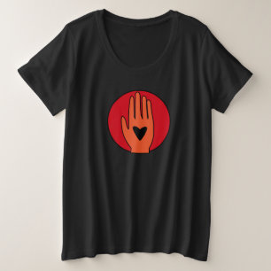 Wapenstilstand nu hand Palestina grafisch ontwerp Grote Maat T-shirt