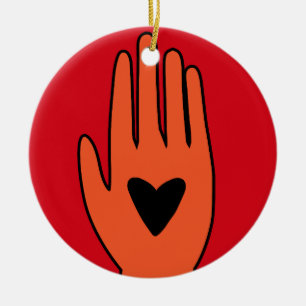 Wapenstilstand nu hand Palestina grafisch ontwerp Keramisch Ornament