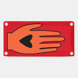 Wapenstilstand nu hand Palestina grafisch ontwerp Spandoek