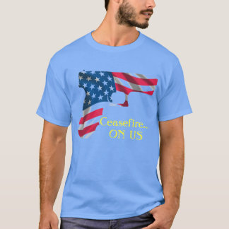 Wapenstilstand... OVER VS Stop pistool geweld T-shirt