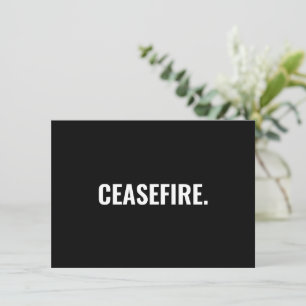 Wapenstilstand zwart wit minimalistische anti-oorl