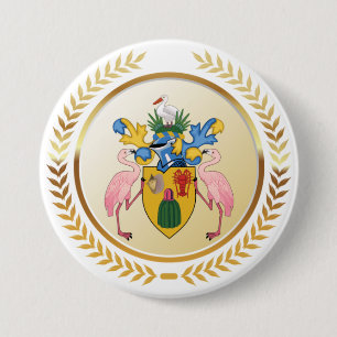 Wapenturks- en Caicoschildpadden Ronde Button 7,6 Cm