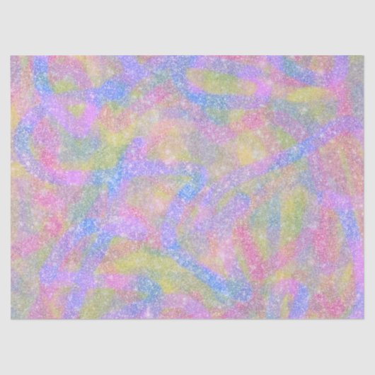 Wapenweefsel - Sparkly Pastel Rainbow Tissuepapier (Voorkant)