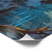 Wapiti (Elk) & Winterverlichting Perfect Poster (Hoek)