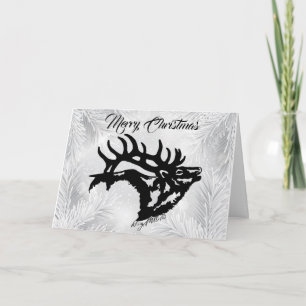 Wapiti-herten Kerstkaart Feestdagen Kaart