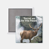 Wapiti & Waterval Wilderness Gift Magnet Magneet (Voorkant / Achterkant)