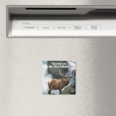 Wapiti & Waterval Wilderness Gift Magnet Magneet (Insitu (Vaatwasser))