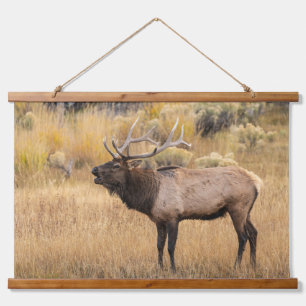Wapitihert   Nationaal Park Yellowstone Hangend Wandkleed