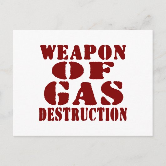 Wapon van de gasvernietiging briefkaart (Voorkant)