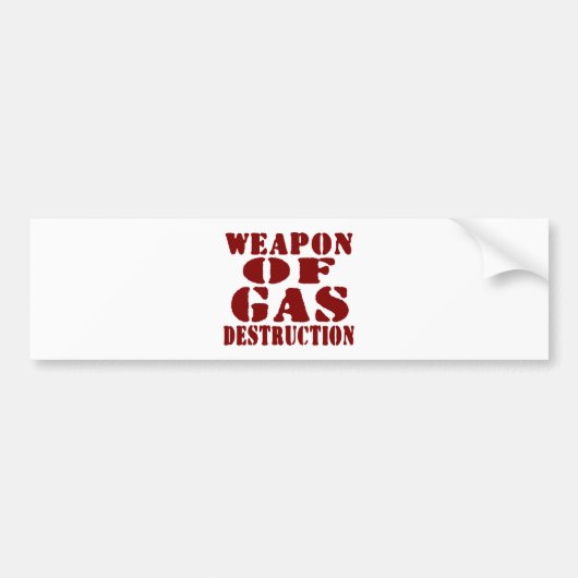 Wapon van de gasvernietiging bumpersticker (Voorkant)