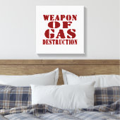 Wapon van de gasvernietiging canvas afdruk (Insitu (Slaapkamer))