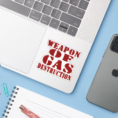 Wapon van de gasvernietiging sticker (Laptop met iPhone)