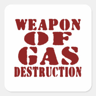 Wapon van de gasvernietiging vierkante sticker