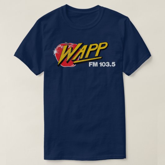 WAPP het Apple NYC 80s radiostation T-shirt (Design voorkant)