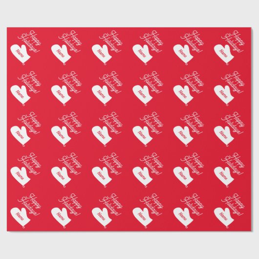 Wappapier met rode en witte ovendrukken cadeaupapier (Vlak)