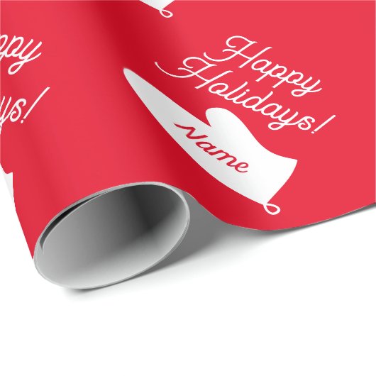 Wappapier met rode en witte ovendrukken cadeaupapier (Rol Hoek)