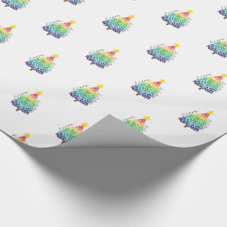 Wappapier voor regenboogkerstbomen cadeaupapier