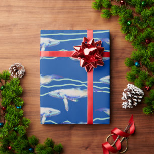 Wappapier voor walvispatronen cadeaupapier