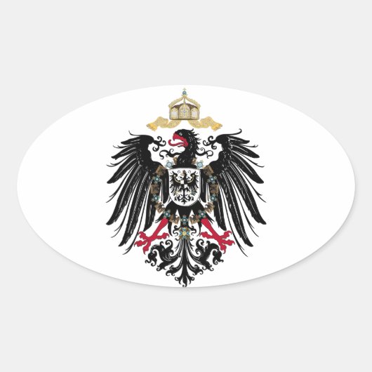 Wappen Deutsches Reich 1889 Reichsadler Ovale Sticker (Voorkant)