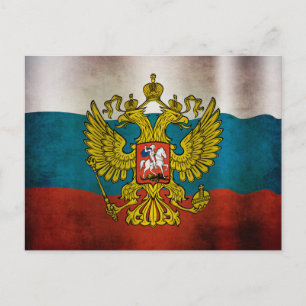 Wapperende vlag van Rusland Briefkaart