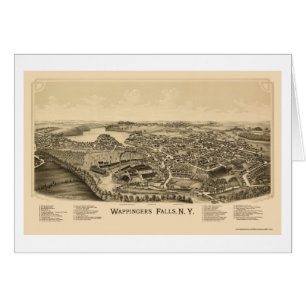 Wappingers Falls, carte panoramique de NY - 1889