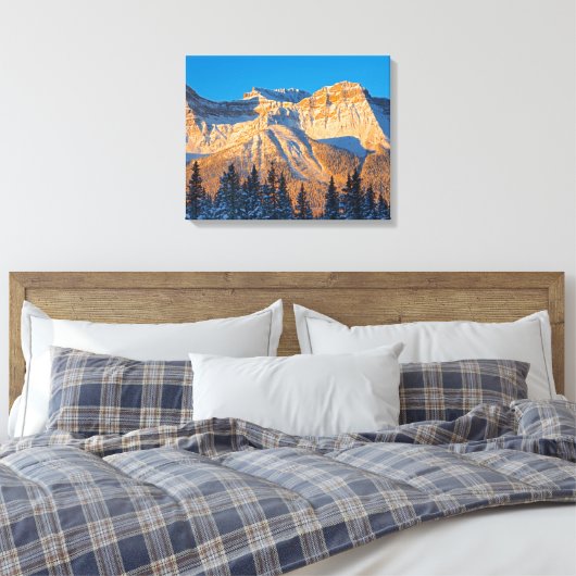 Waputik Range in het Canadese Rocky Mountains Canvas Afdruk (Insitu (Slaapkamer))