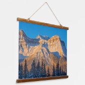 Waputik Range in het Canadese Rocky Mountains Hangend Wandkleed (Gebogen)
