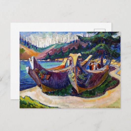 War Canoes | Emily Carr | Briefkaart (Voorkant / Achterkant)