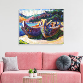 War Canoes | Emily Carr | Canvas Afdruk
