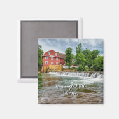 War Eagle Mill and Waterfall Square Magnet Magneet (Voorkant / Achterkant)