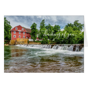 War Eagle Mill and Waterfall Thinking of You Kaart