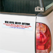WAR HEEFT NOOIT IETS OPGELOST... BUMPERSTICKER (Op Truck)