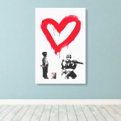 War or Love? Canvas Afdruk (Insitu (Houten vloer))