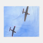 War Planes Fleece Deken (Voorkant (Horizontaal))