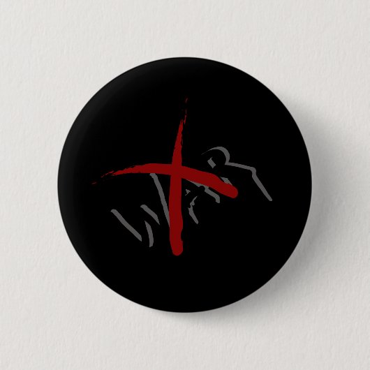 WAR X-graffiti Ronde Button 5,7 Cm (Voorkant)