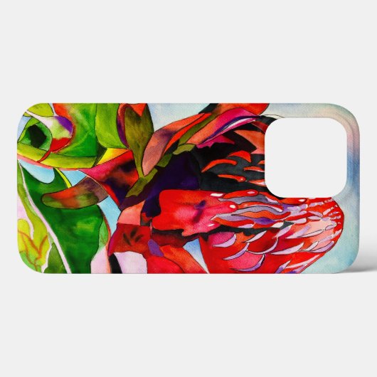 Waratah Australische waterverf van inheemse bloeme Case-Mate iPhone Case (Achterkant (horizontaal))