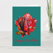 Waratah Australische waterverf van inheemse bloeme Kaart (Voorkant)