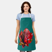 Waratah Australische waterverf van inheemse bloeme Schort (Gedragen)