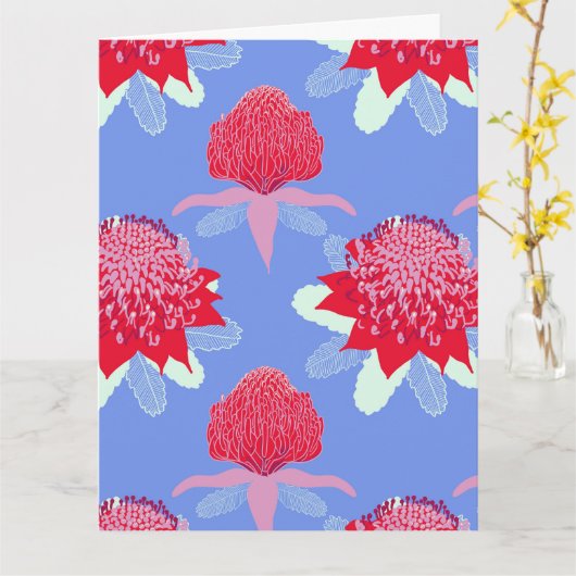 Waratah Kaart (Gele Bloem)