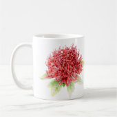 Waratah Protea rouge fleur aquarelle d'art tasse (Gauche)
