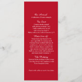 Waratah rode bloemen inheemse Australische bruilof Menu (Achterkant)